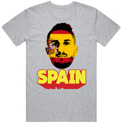 Koke Spain Flag Big Head Fifa World Cup Fan T Shirt