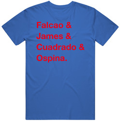Colombia Falcao James Cuadrado Ospina World Cup Team Fan T Shirt