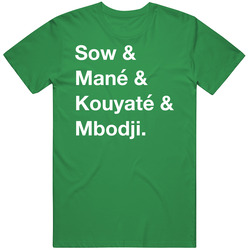 Senegal Sow Mane Kouyate Mbodji World Cup Players Fan T Shirt
