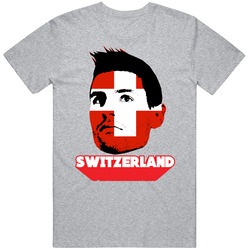 Fabian Schar Switzerland Flag Big Head Fifa World Cup Fan T Shirt