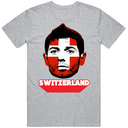 Blerim Dzemaili Switzerland Flag Big Head Fifa World Cup Fan T Shirt