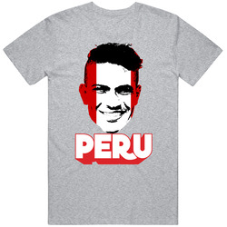 Paolo Guerrero Peru Flag Big Head Fifa World Cup Fan T Shirt Paolo Guerrero Peru Flag Big Head Fifa World Cup Fan T Shirt