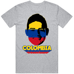James Rodriguez Colombia Flag Big Head Fifa World Cup Fan T Shirt James Rodriguez Colombia Flag Big Head Fifa World Cup Fan T Shirt