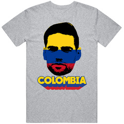 Radamel Falcao Colombia Flag Big Head Fifa World Cup Fan T Shirt Radamel Falcao Colombia Flag Big Head Fifa World Cup Fan T Shirt
