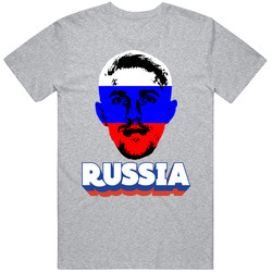Yuri Gazinskiy Russia Flag Big Head Fifa World Cup Fan T Shirt