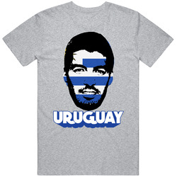 Luis Suarez Uruguay Flag Big Head Fifa World Cup Fan T Shirt