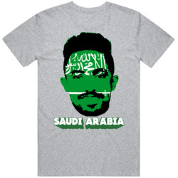 Hattan Sultan Babhir Arabia Flag Big Head Fifa World Cup Fan T Shirt