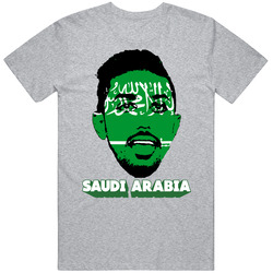 Salem Al-dawsari Arabia Flag Big Head Fifa World Cup Fan T Shirt
