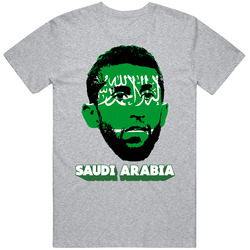 Salman Al-faraj Arabia Flag Big Head Fifa World Cup Fan T Shirt