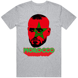 Karim El Ahmadi Morocco Flag Big Head Fifa World Cup Fan T Shirt