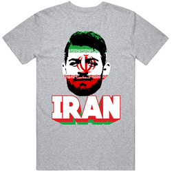 Morteza Pouraliganji Iran Flag Big Head Fifa World Cup Fan T Shirt