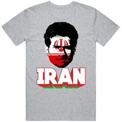 Masoud Shojaei Iran Flag Big Head Fifa World Cup Fan T Shirt