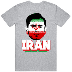 Pejman Montazeri Iran Flag Big Head Fifa World Cup Fan T Shirt