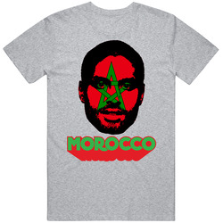 Manuel Da Costa Morocco Flag Big Head Fifa World Cup Fan T Shirt