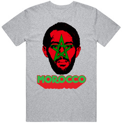 Medhi Benatia Morocco Flag Big Head Fifa World Cup Fan T Shirt