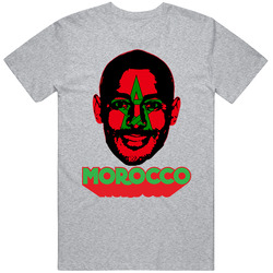 Nordin Amrabat Morocco Flag Big Head Fifa World Cup Fan T Shirt