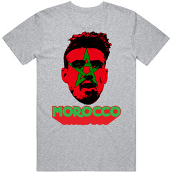Nabil Dirar Morocco Flag Big Head Fifa World Cup Fan T Shirt