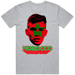 Munir Morocco Flag Big Head Fifa World Cup Fan T Shirt