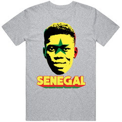 Ismaila Sarr Senegal Flag Big Head Fifa World Cup Fan T Shirt