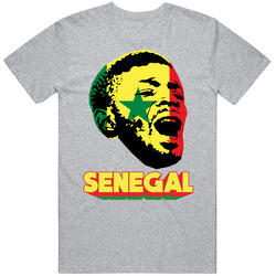 Khadim N'diaye Senegal Flag Big Head Fifa World Cup Fan T Shirt