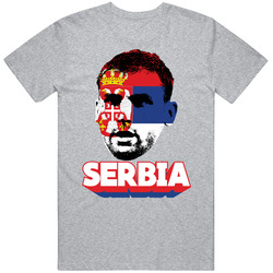 Branislav Ivanovic Serbia Flag Big Head Fifa World Cup Fan T Shirt