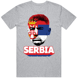 Aleksandar Kolarov Serbia Flag Big Head Fifa World Cup Fan T Shirt