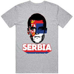 Filip Kostic Serbia Flag Big Head Fifa World Cup Fan T Shirt