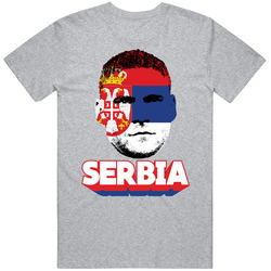 Dusko Tosic Serbia Flag Big Head Fifa World Cup Fan T Shirt