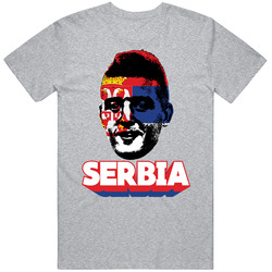 Sergej Milinkovic Savic Serbia Flag Big Head Fifa World Cup Fan T Shir