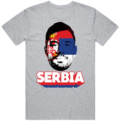 Luka Milivojevic Serbia Flag Big Head Fifa World Cup Fan T Shirt