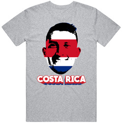 Francisco Calvo Costa Rica Flag Big Head Fifa World Cup Fan T Shirt