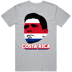 Johnny Acosta Costa Rica Flag Big Head Fifa World Cup Fan T Shirt