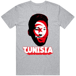 Mouez Hassen Tunisia Flag Big Head Fifa World Cup Fan T Shirt
