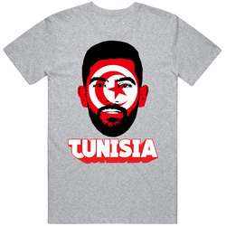 Yassine Meriah Tunisia Flag Big Head Fifa World Cup Fan T Shirt