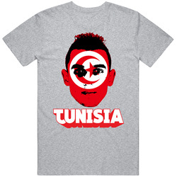 Ellyes Skhiri Tunisia Flag Big Head Fifa World Cup Fan T Shirt