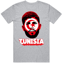 Ferjani Sassi Tunisia Flag Big Head Fifa World Cup Fan T Shirt