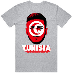Anice Badri Tunisia Flag Big Head Fifa World Cup Fan T Shirt