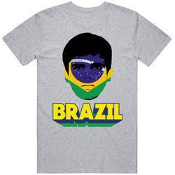 Fagner Brazil Big Head Flag Fifa World Cup Pride Soccer T Shirt