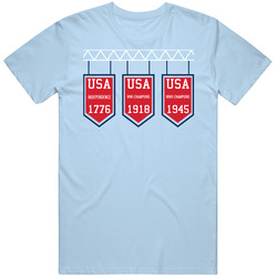 Usa World War Back To Back Champion Banner T Shirt