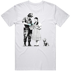 Dorothy Police Search Banksy Street Art Graffiti Painting  Fan T Shirt