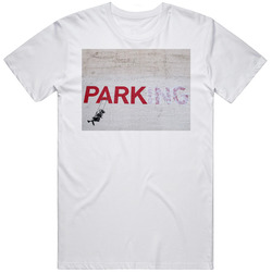 Parking Girl Swing Banksy Street Art Graffiti Painting  Fan T Shirt