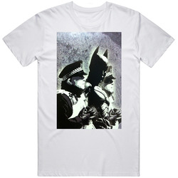 Batman And The Police Banksy Street Art Graffiti Painting  Fan T Shirt