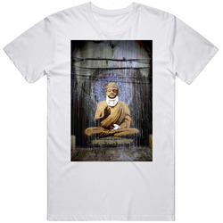 Injured Buddha Banksy Street Art Graffiti Painting  Fan T Shirt
