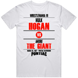 Hulk Hogan Vs Andre The Giant Wrestlemania Iii Retro Look T Shirt