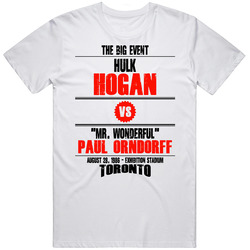 Hulk Hogan Vs Mr Wonderful The Big Event Retro Look T Shirt