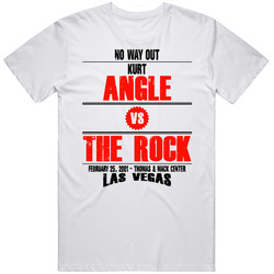 Kurt Angle Vs The Rock No Way Out Retro Look T Shirt