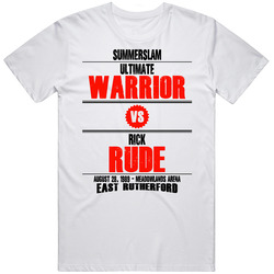 Ultimate Warrior Vs Rick Rude Summerslam Retro Look T Shirt