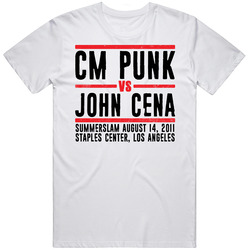 Cm Punk Vs John Cena Summerslam Retro Look T Shirt