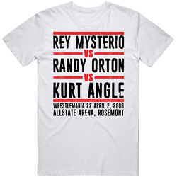 Rey Mysterio Vs Randy Orton Vs Kurt Angle Wrestlemania 22 Retro Look T