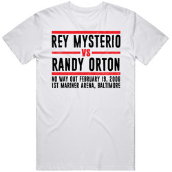 Rey Mysterio Vs Randy Orton No Way Out Retro Look T Shirt